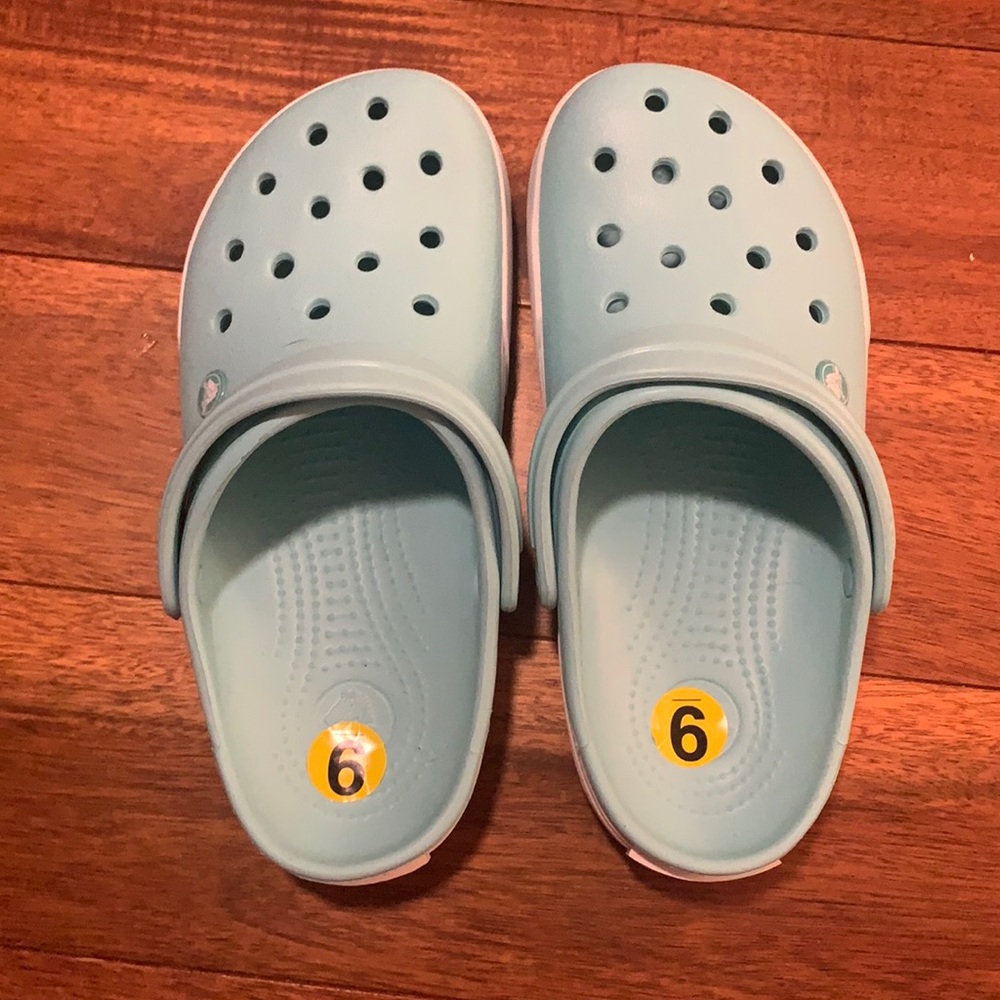 Brand new blue crocs